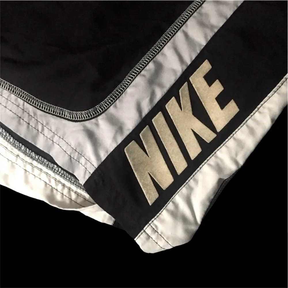 Nike Swim Trunks • True Black • White Accenting • Drawstring • Perfect